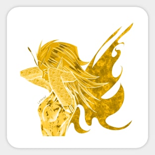 golden mandala pixie fairy ecopop Sticker